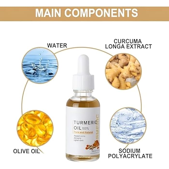 Mash Dark Spot Remover Turmeric Serum Oil for Face Reduces Pigment Essence Correcting Whitening Black Firm Spots Dullness Skin Care Moisturizer 30ml All Types Dr. Mash Unisex - Image 3